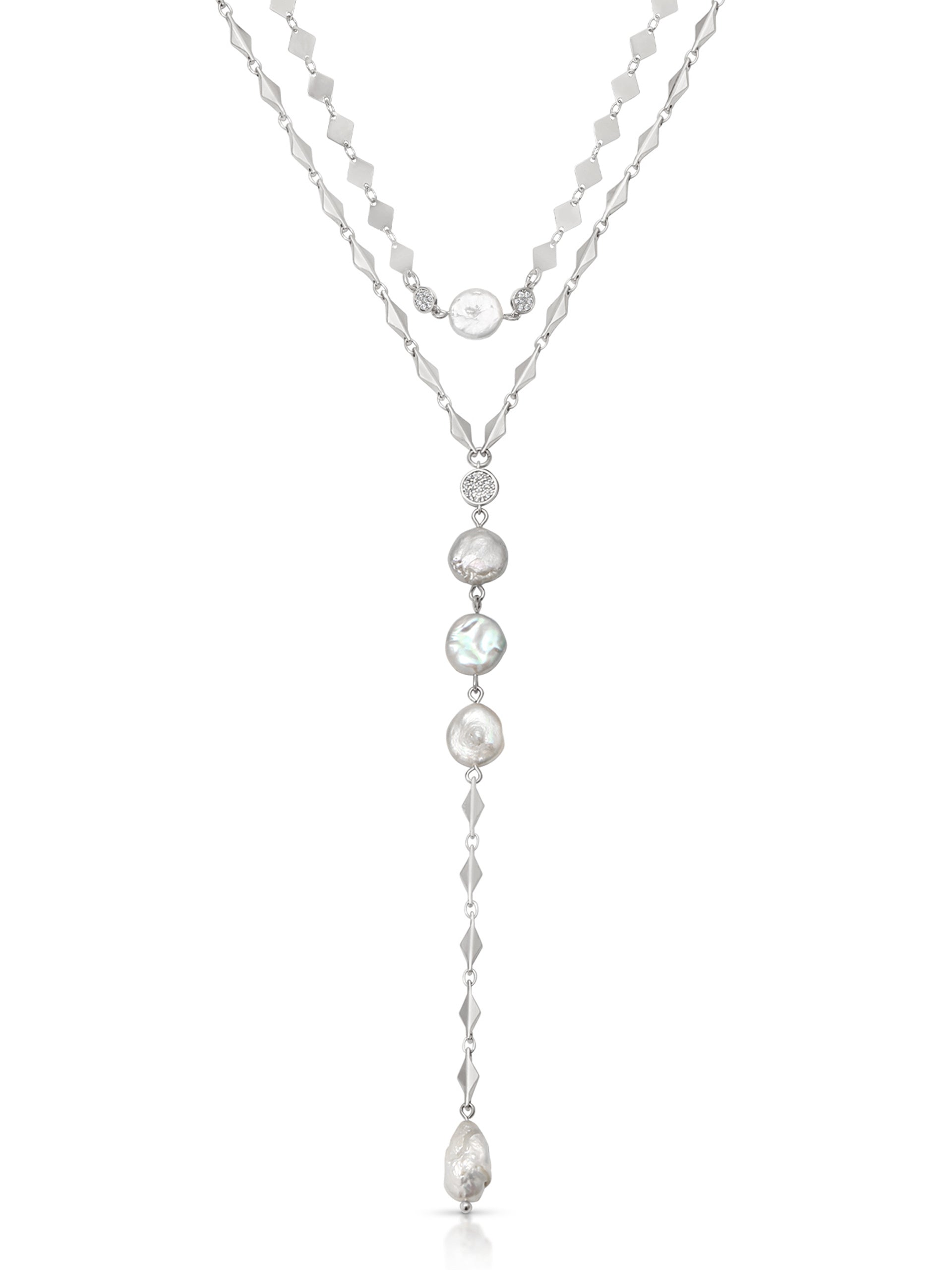Dreamin' Freshwater Pearl Lariat Set