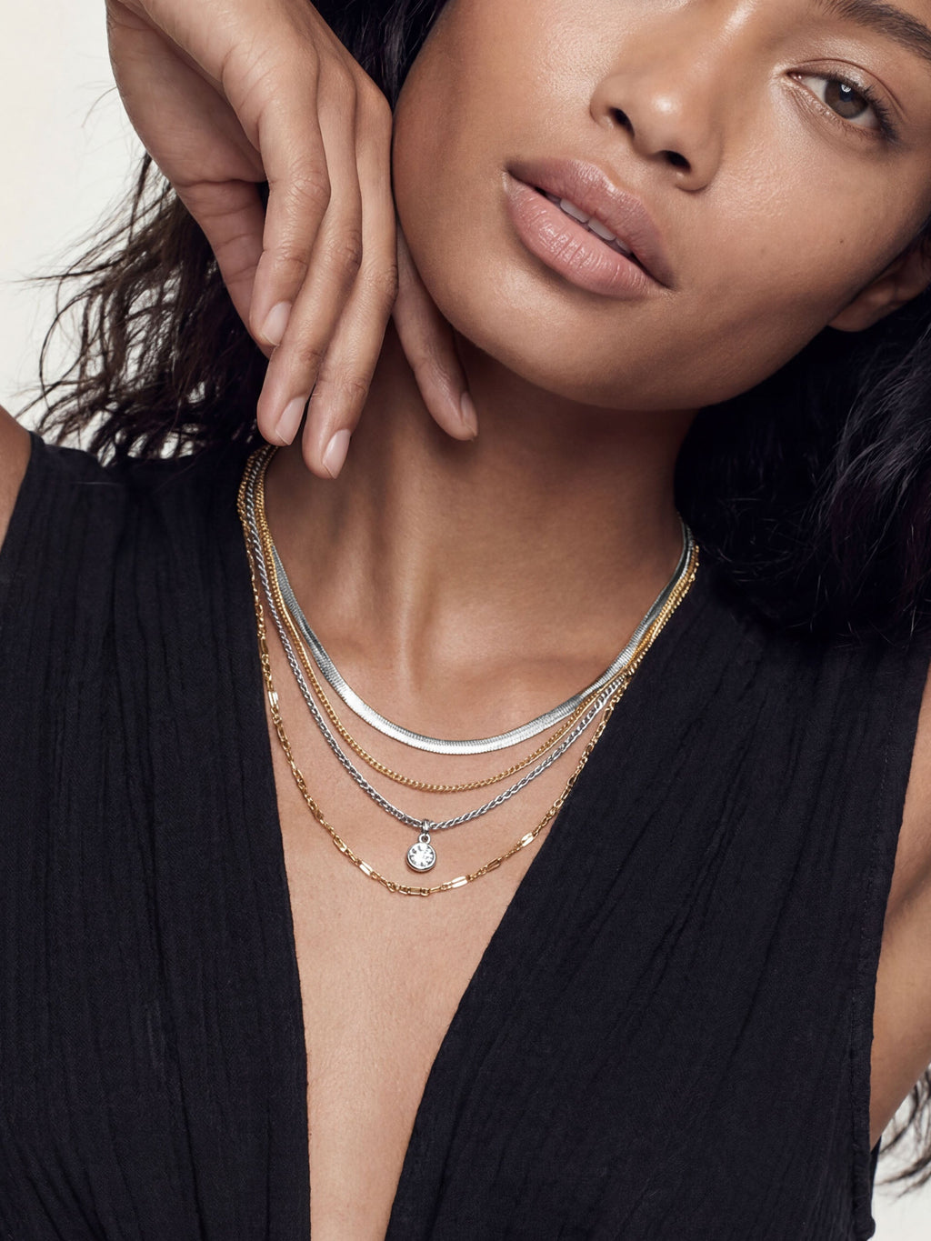 All the Chains Layered Necklace