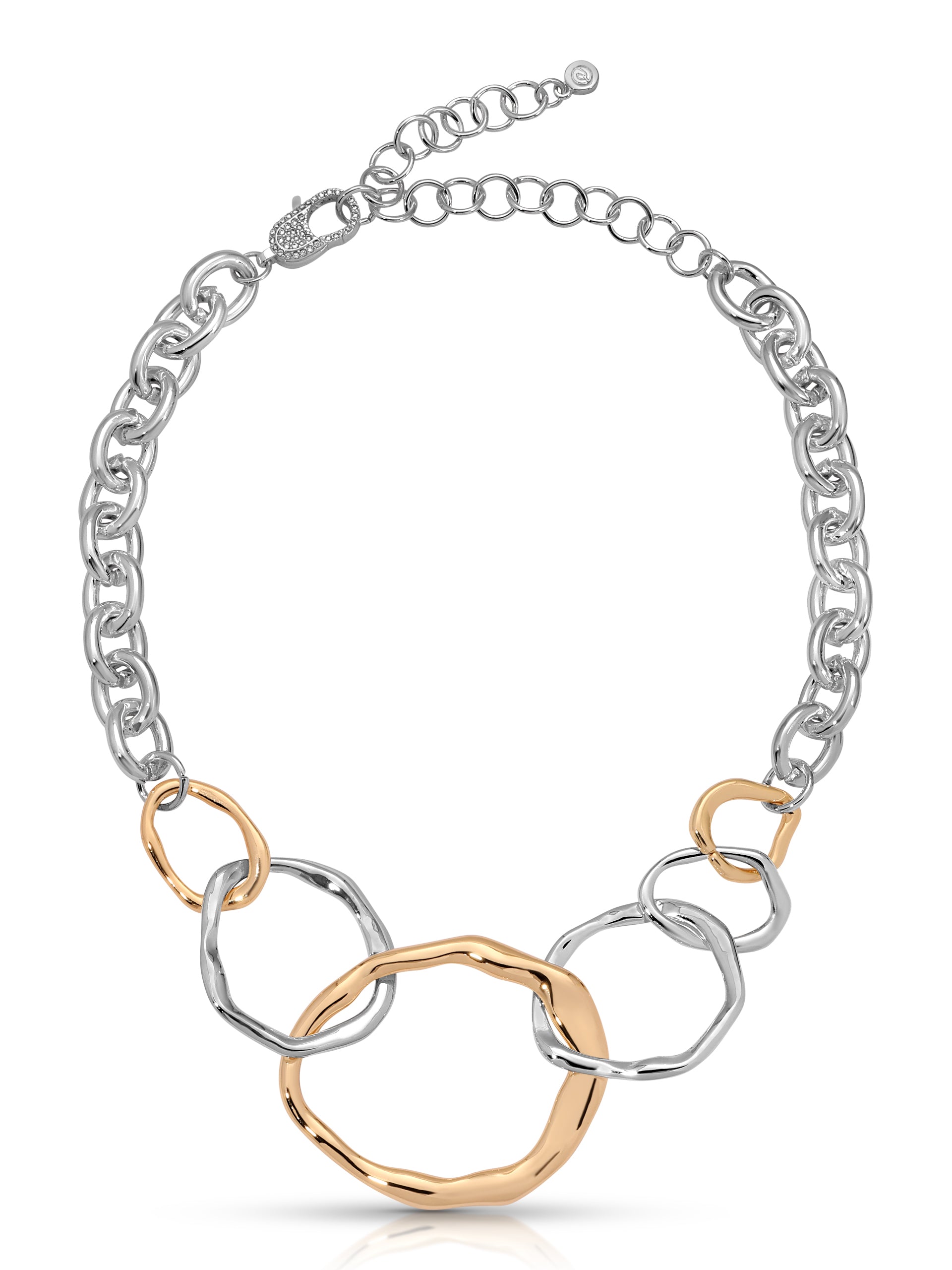 Interlocking Golden Chain Necklace