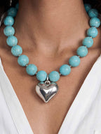 Luck and Love Turquoise Heart Necklace
