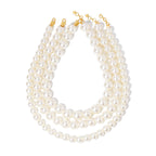 Chunky Three Piece Pearl Necklace