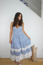 Irina Dress in Blue Sea Stripe