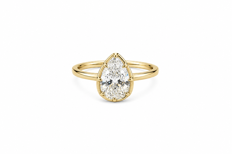 Pear Cut Bezel Ring