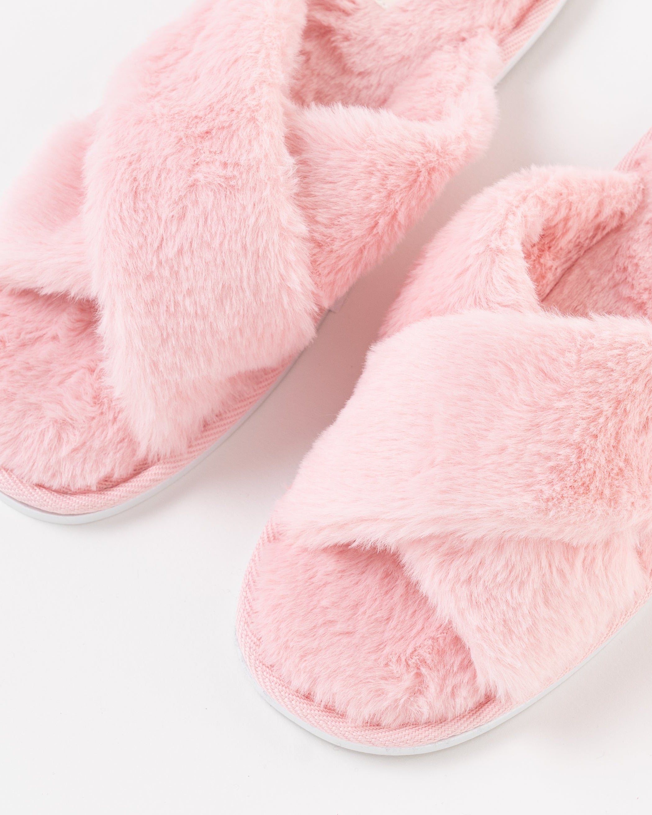 Pink Ruffle Robe & Fluffy Slippers Set
