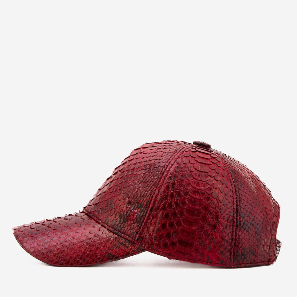 Boss Burgundy Leather Cap