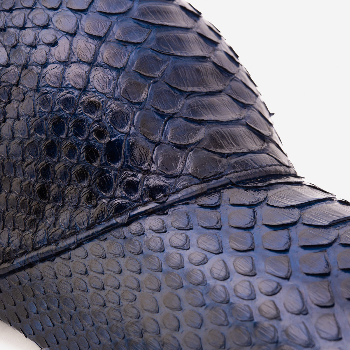 Boss Navy Blue  Python Leather Cap
