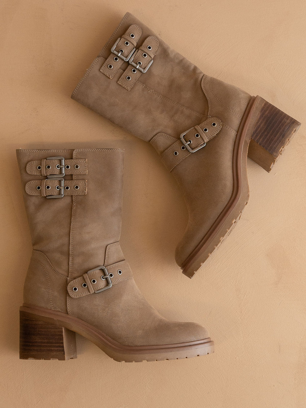 The Rider | Dark Taupe Mid-Calf Moto Boot * FINAL SALE *