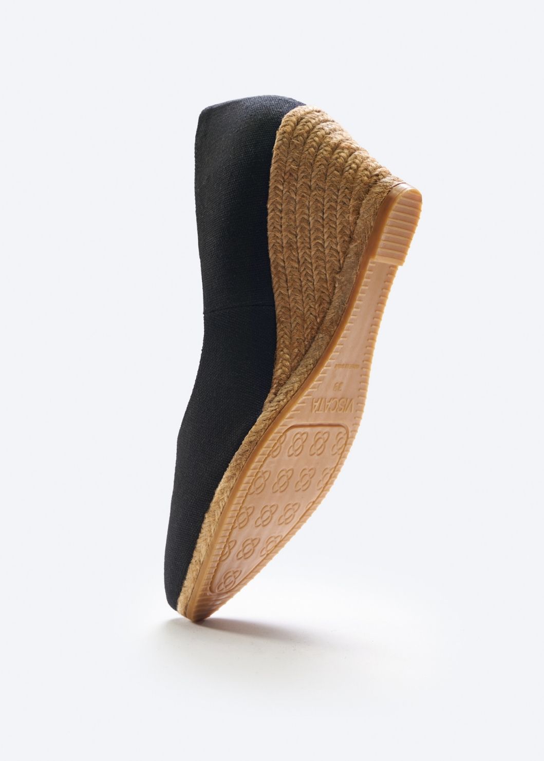 Roses Canvas V Cut Espadrille Wedges