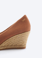 Roses Canvas V Cut Espadrille Wedges