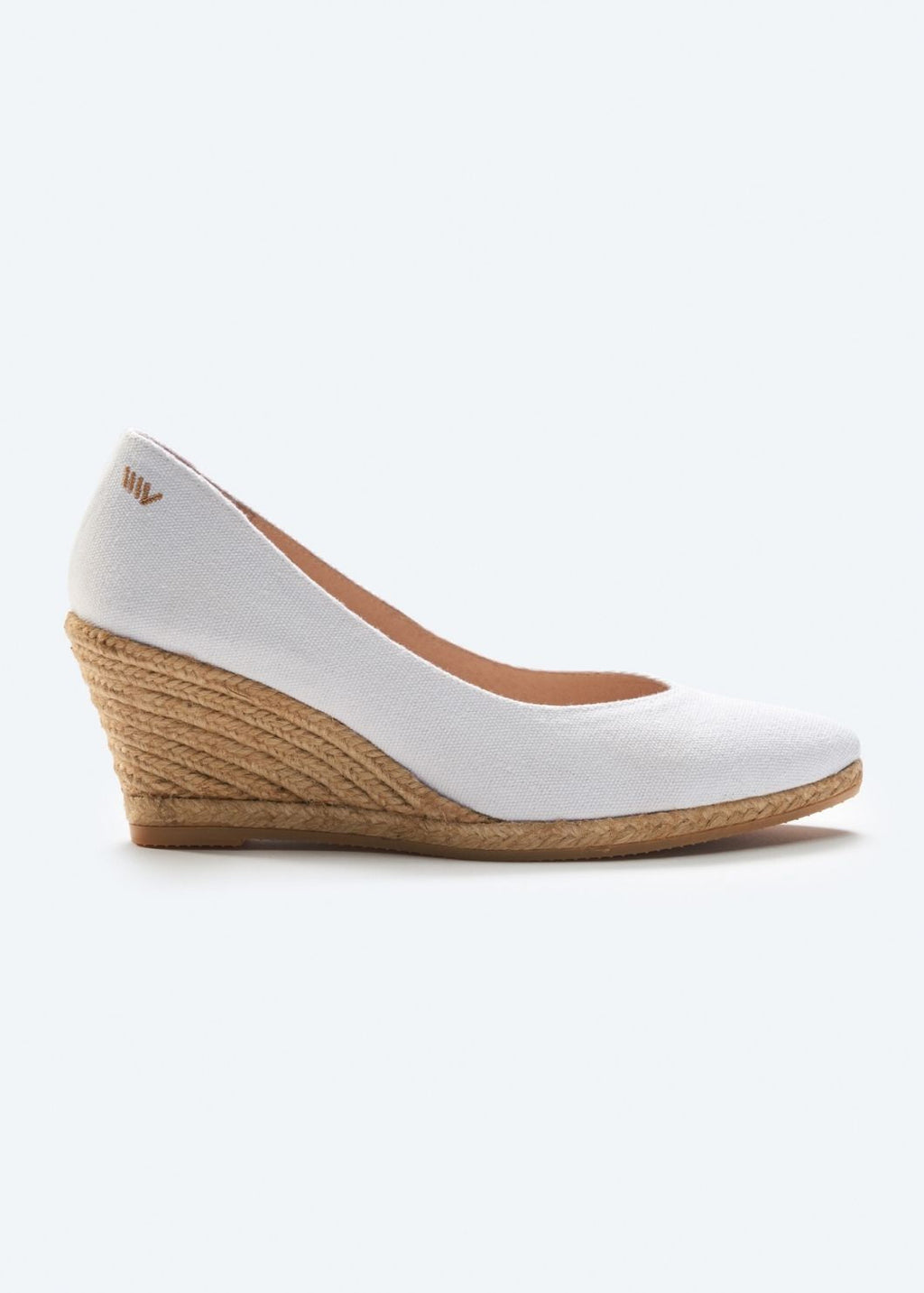 Roses Canvas V Cut Espadrille Wedges