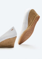Roses Canvas V Cut Espadrille Wedges