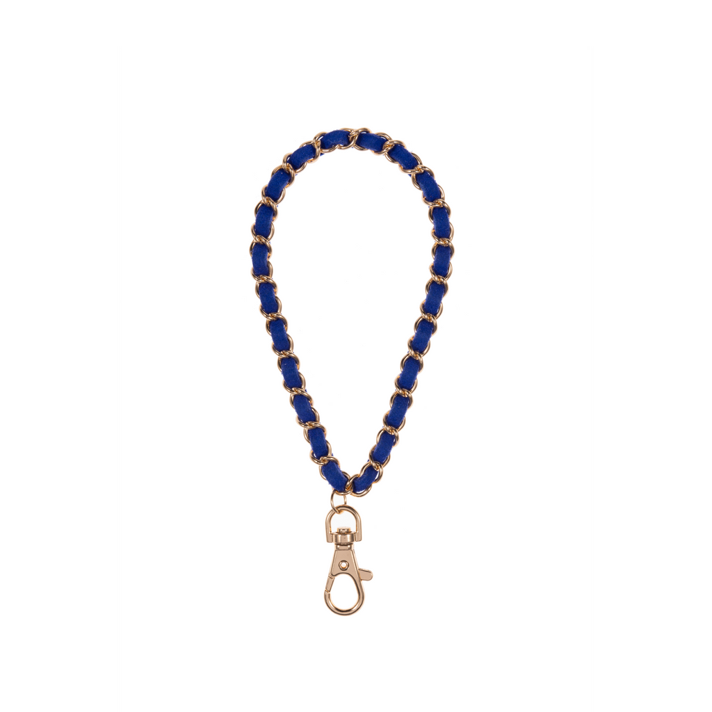 Royal Blue + Gold Phone Wristlet