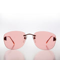 Tinted Rimless 90s Vintage Sunglasses - Vesper