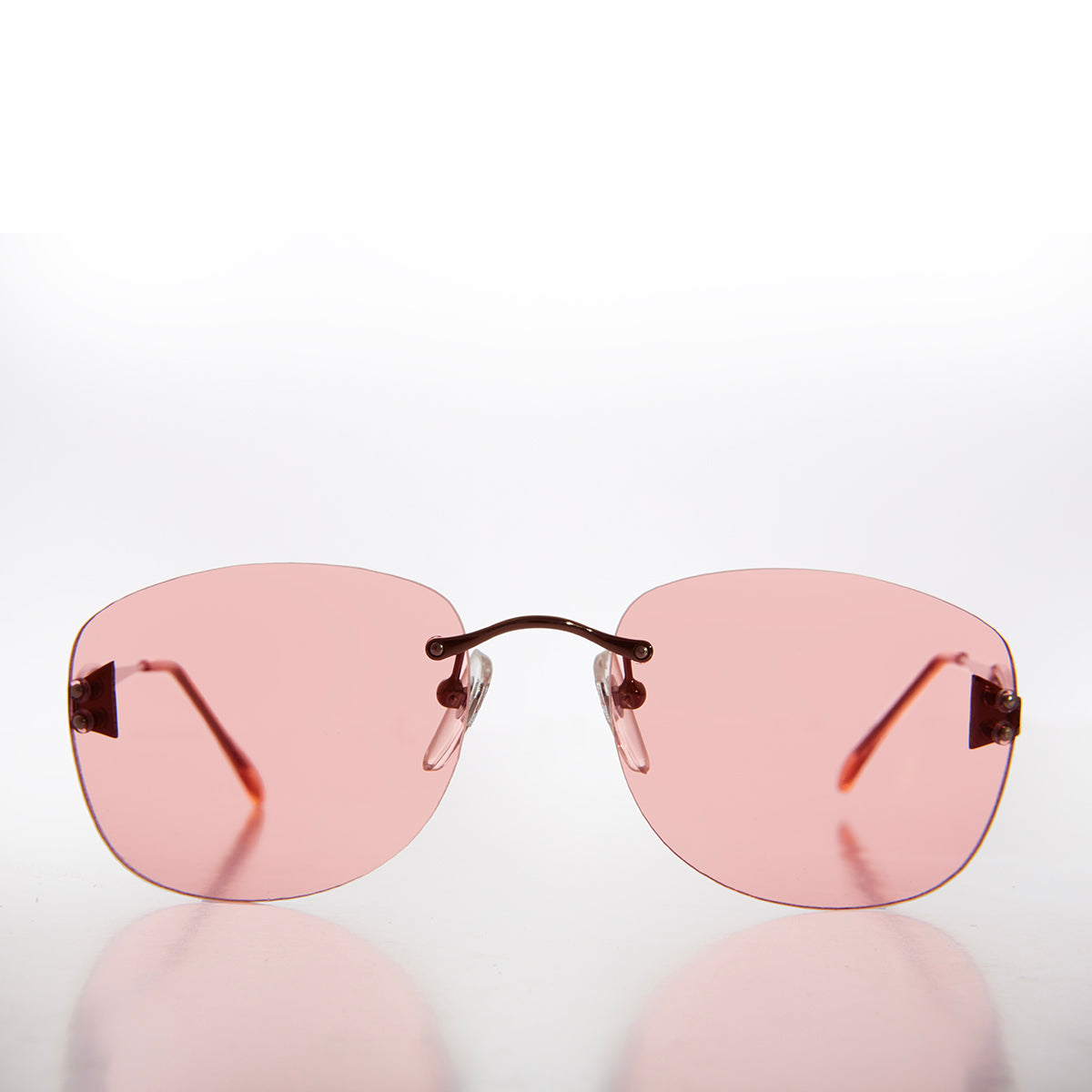 Tinted Rimless 90s Vintage Sunglasses - Vesper