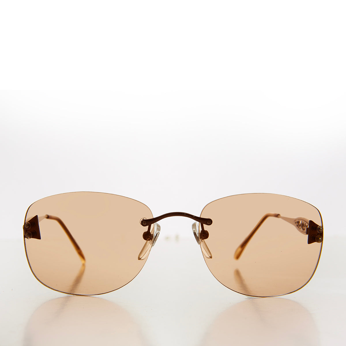 Tinted Rimless 90s Vintage Sunglasses - Vesper