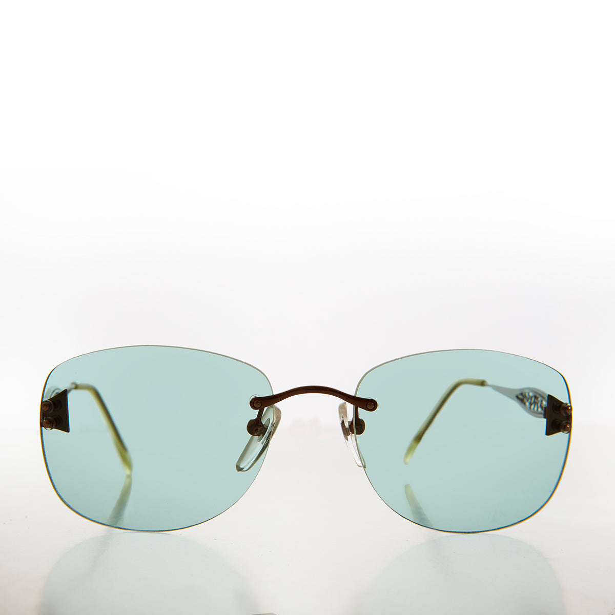 Tinted Rimless 90s Vintage Sunglasses - Vesper