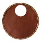 The Solo Espresso Jute Bag With Gold Chain