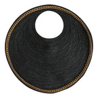 The Solo Fig Large Black Jute Bag With Gold Chain