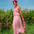 SRI Bamboo Palazzo Jumpsuit in Blush Pink