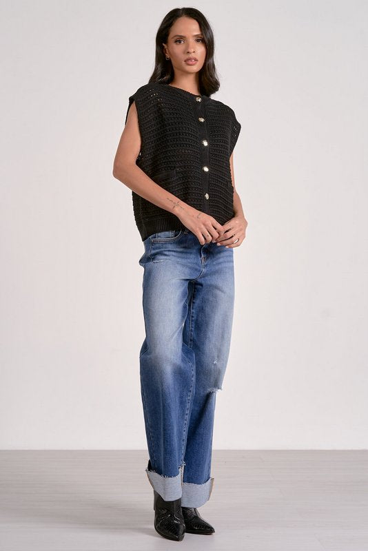 Ayla Sweater Vest Black