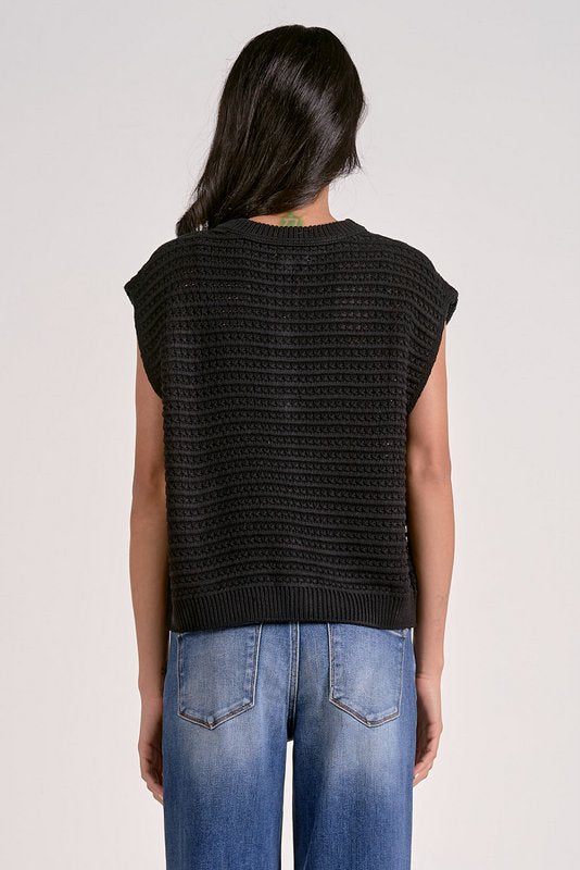 Ayla Sweater Vest Black