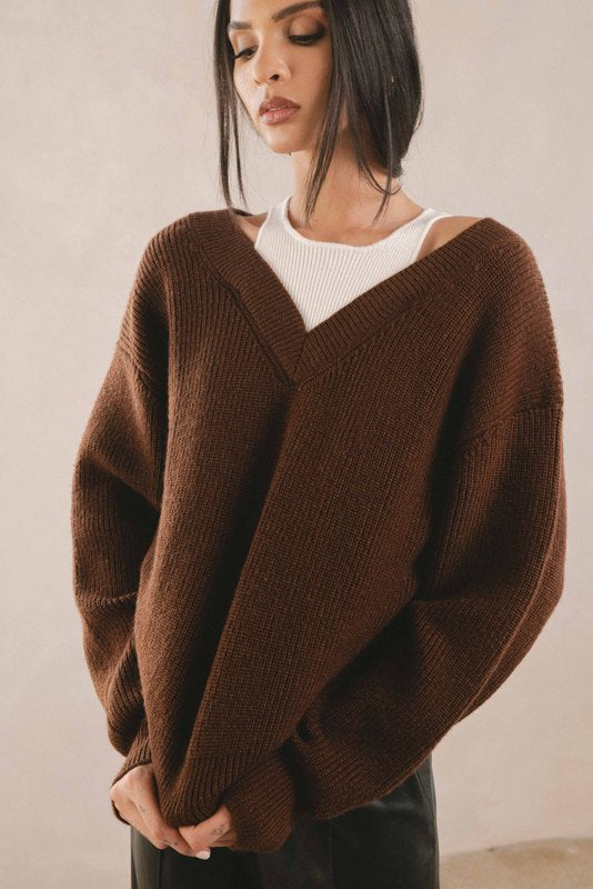 Ashtin Sweater Brown White