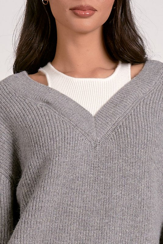 Ashtin Sweater Grey White