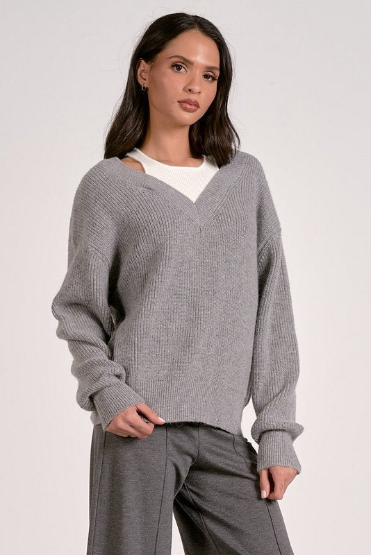 Ashtin Sweater Grey White