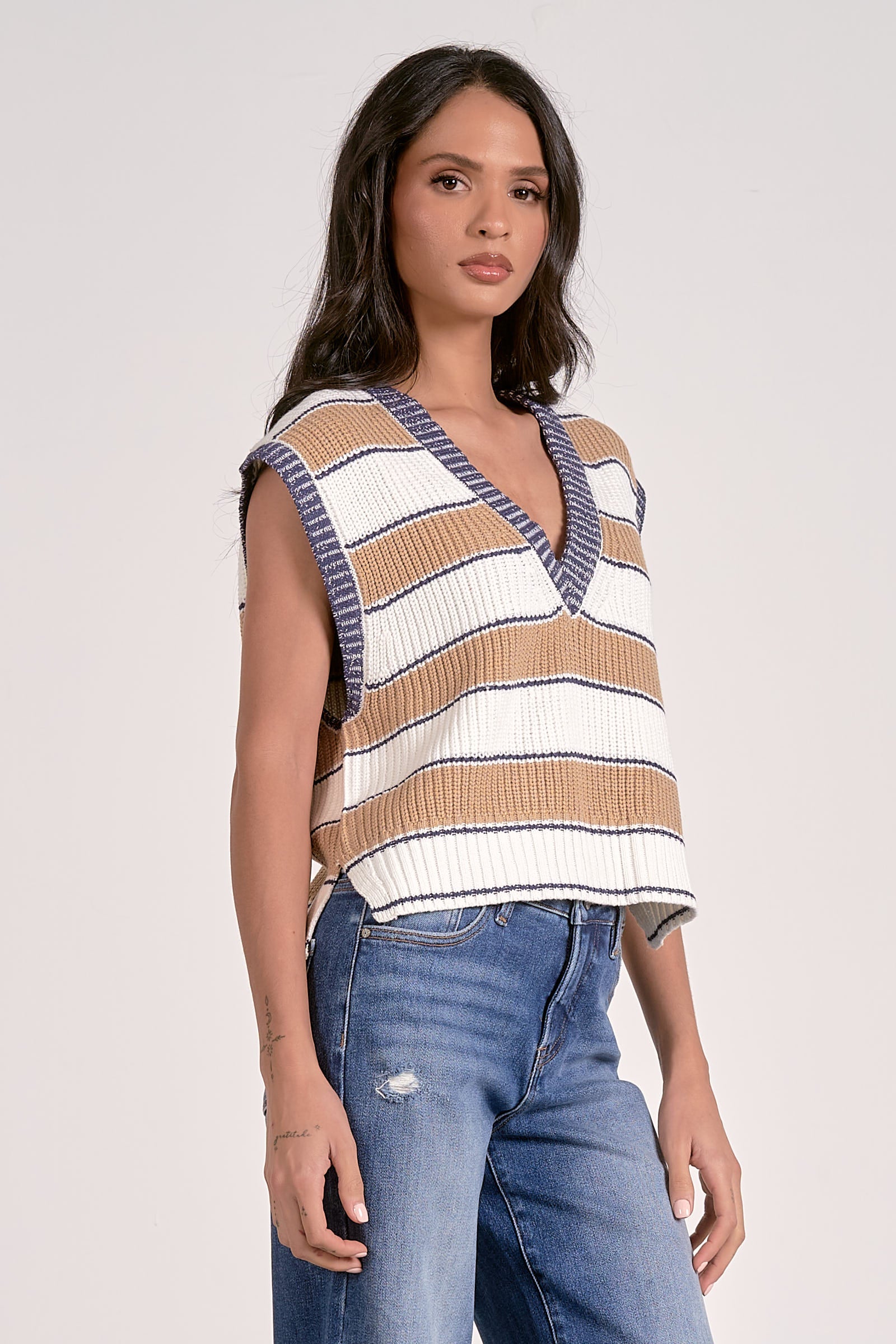 Slate Sleeveless Sweater