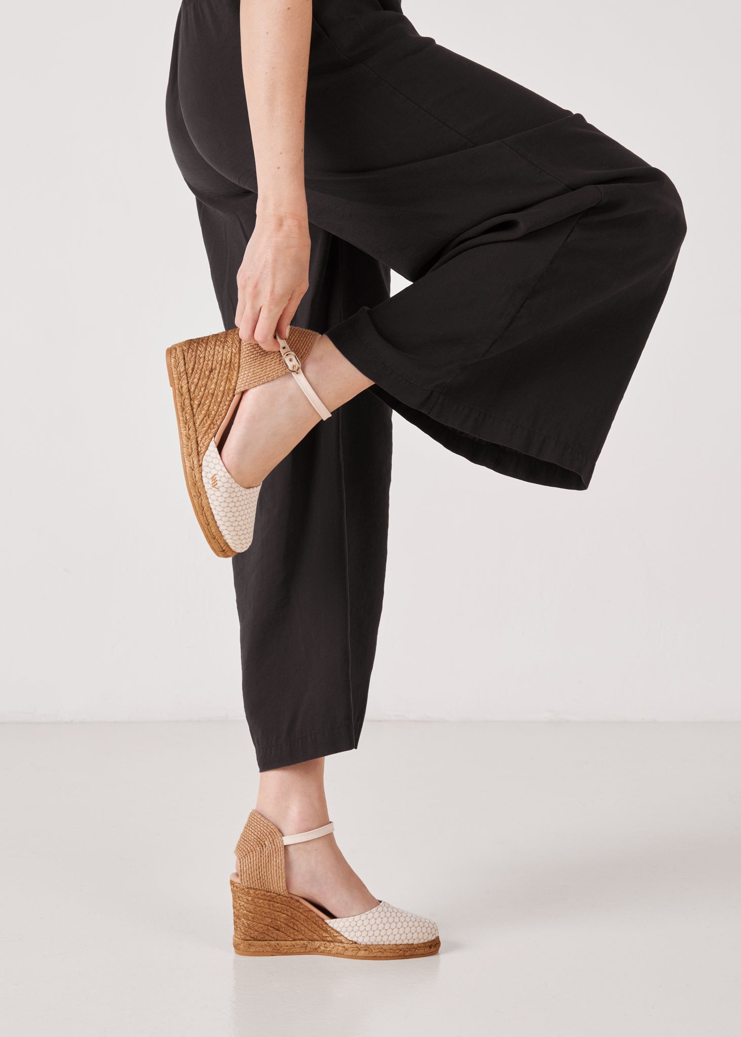 Satuna Premium Fabrics Canvas Espadrille Wedges