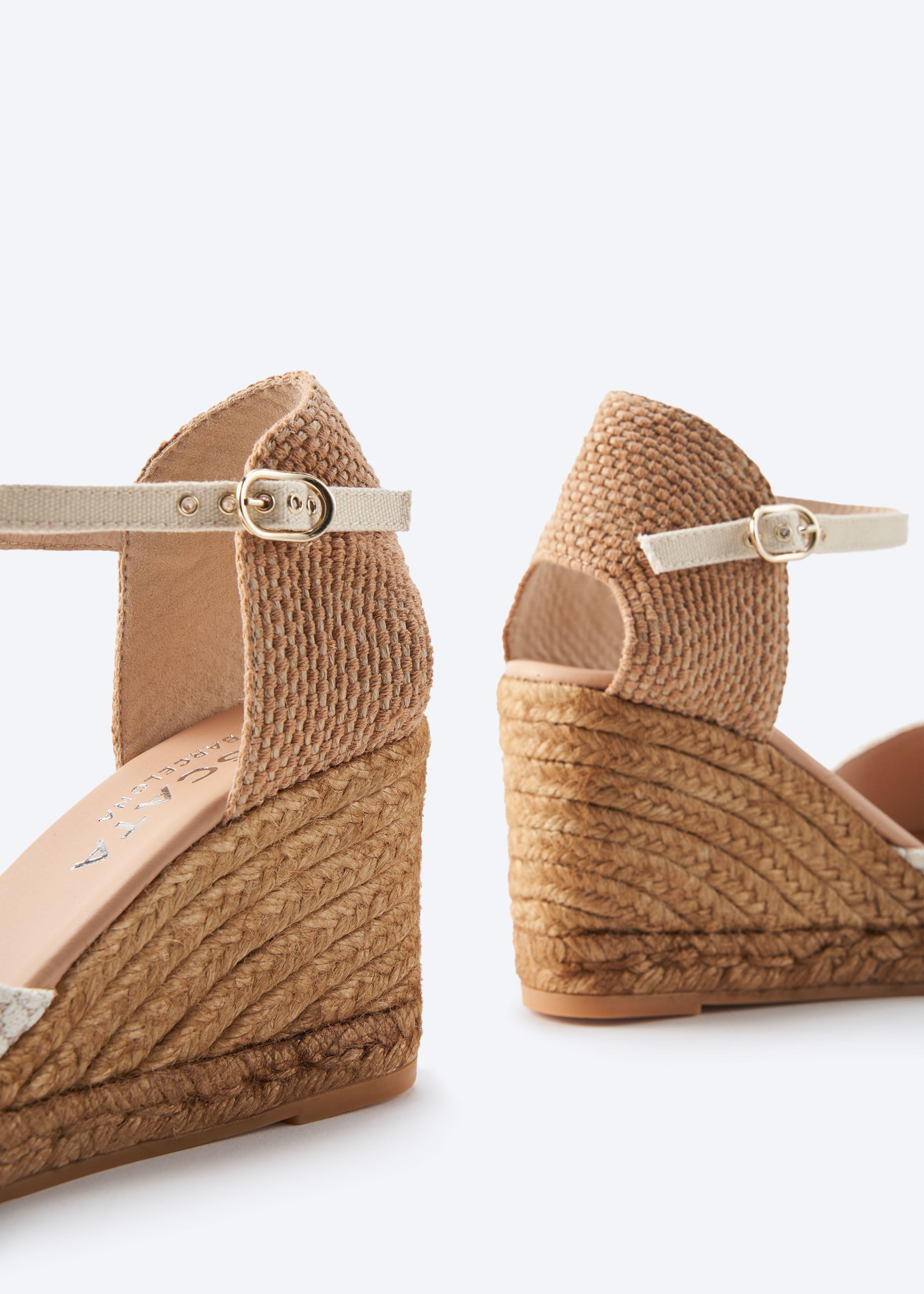 Satuna Premium Fabrics Canvas Espadrille Wedges