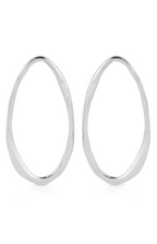 Hammered Large Oval Earrings