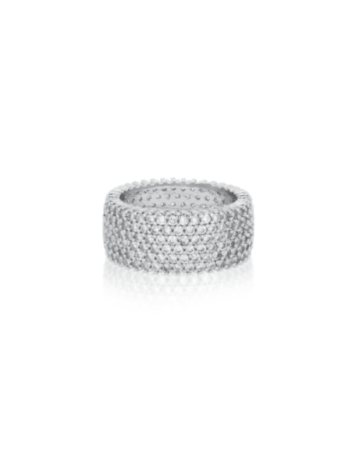 Crystal Thick Band Ring
