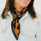 Sylvie Leopard Square Scarf