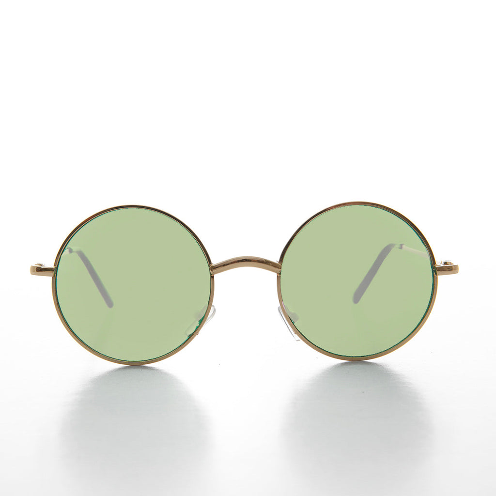 Large Round Tinted Lens Sunglasses - Tipsy