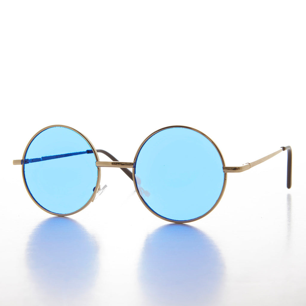 Large Round Tinted Lens Sunglasses - Tipsy