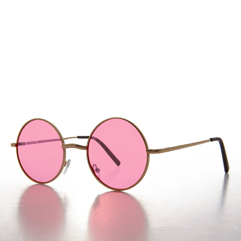 Large Round Tinted Lens Sunglasses - Tipsy