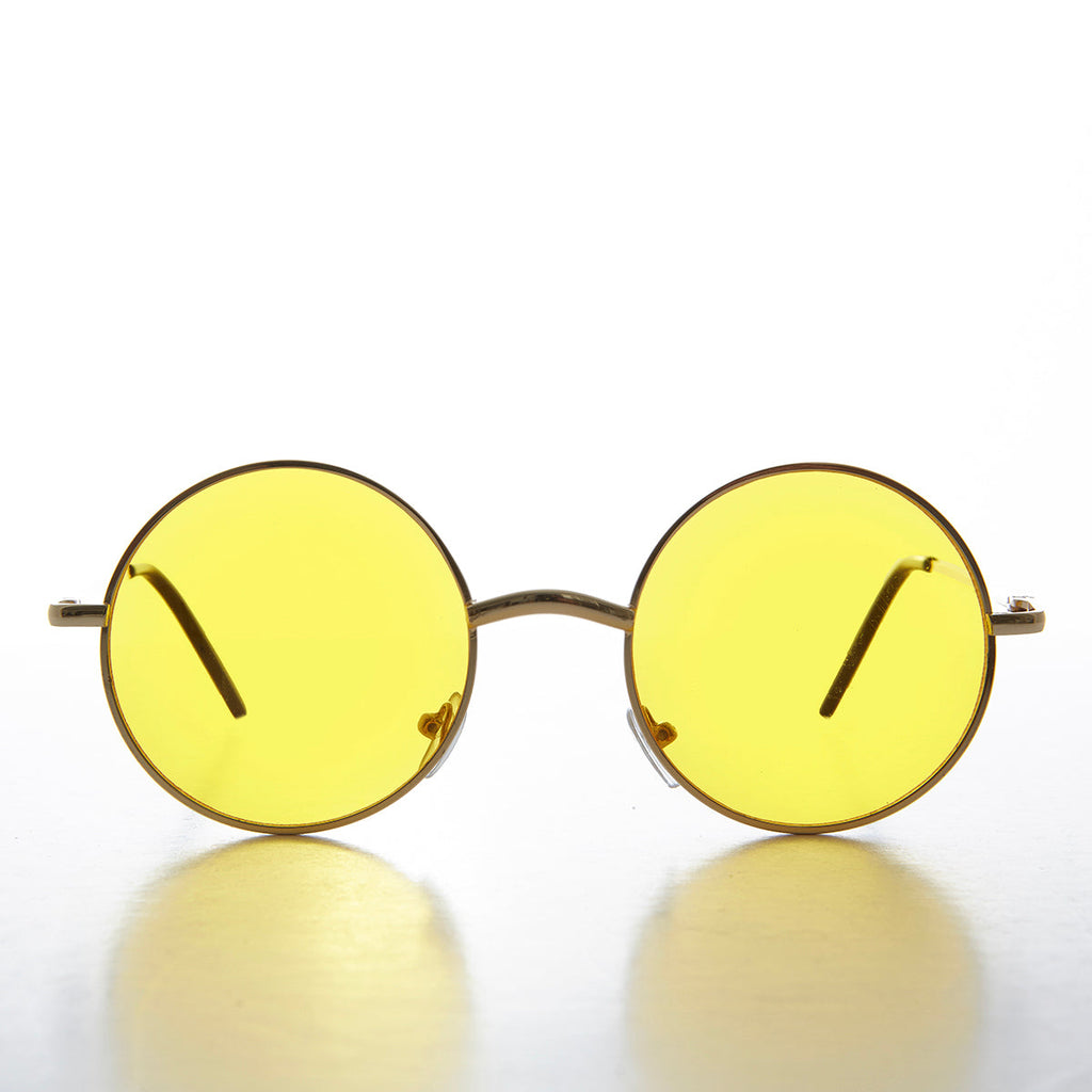 Large Round Tinted Lens Sunglasses - Tipsy
