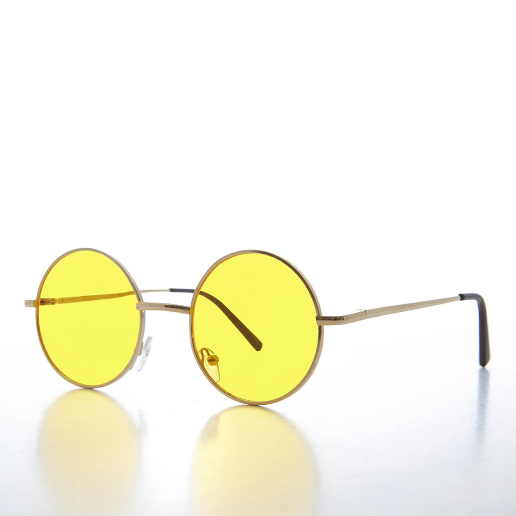 Large Round Tinted Lens Sunglasses - Tipsy
