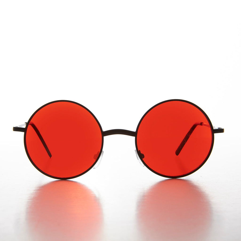Large Round Tinted Lens Sunglasses - Tipsy
