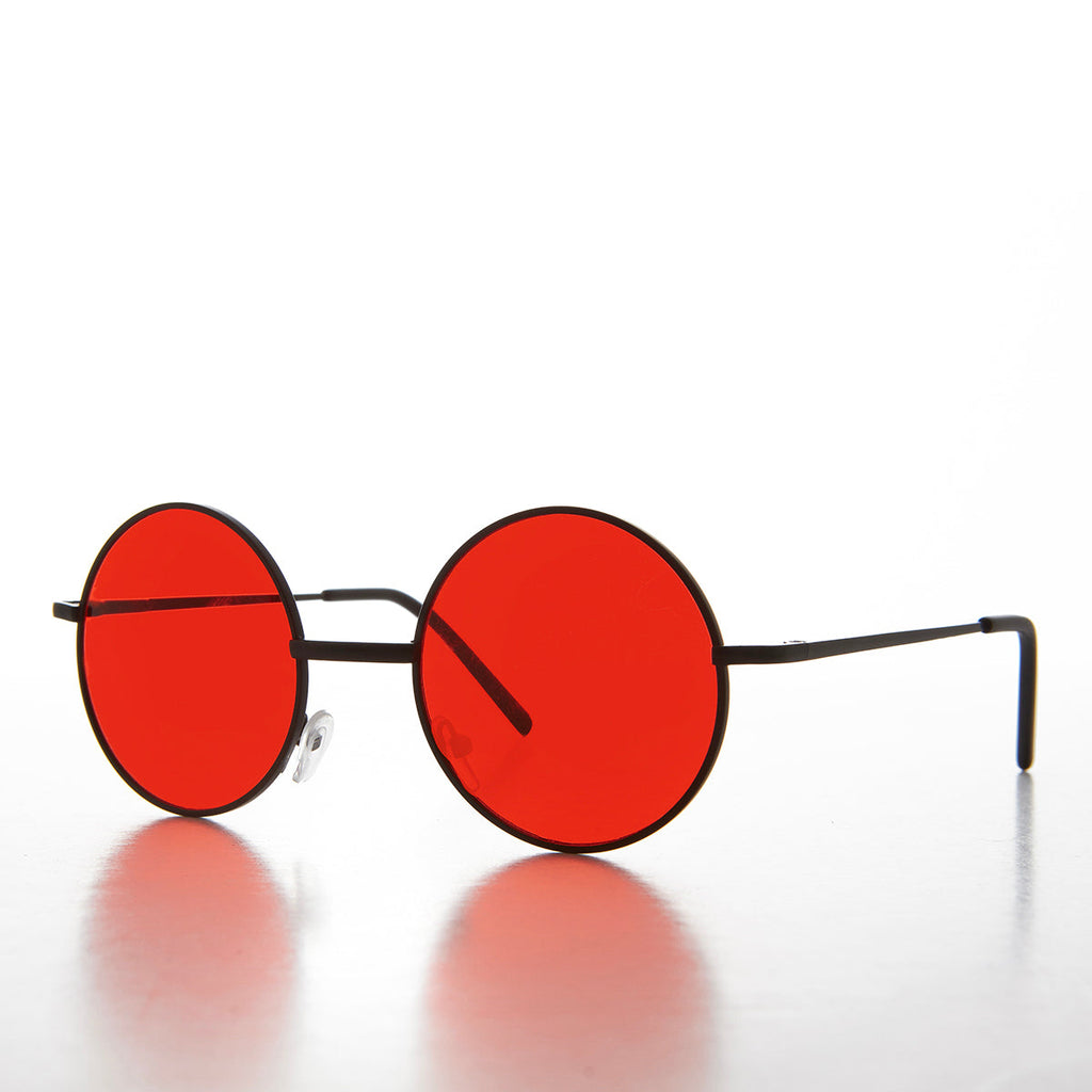 Large Round Tinted Lens Sunglasses - Tipsy