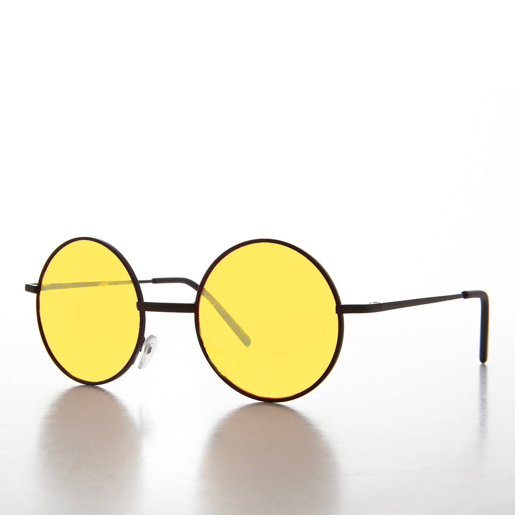 Large Round Tinted Lens Sunglasses - Tipsy
