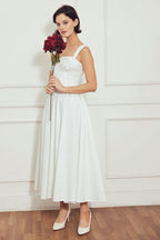 SWEETHEART SERENADE WOVEN MIDI DRESS
