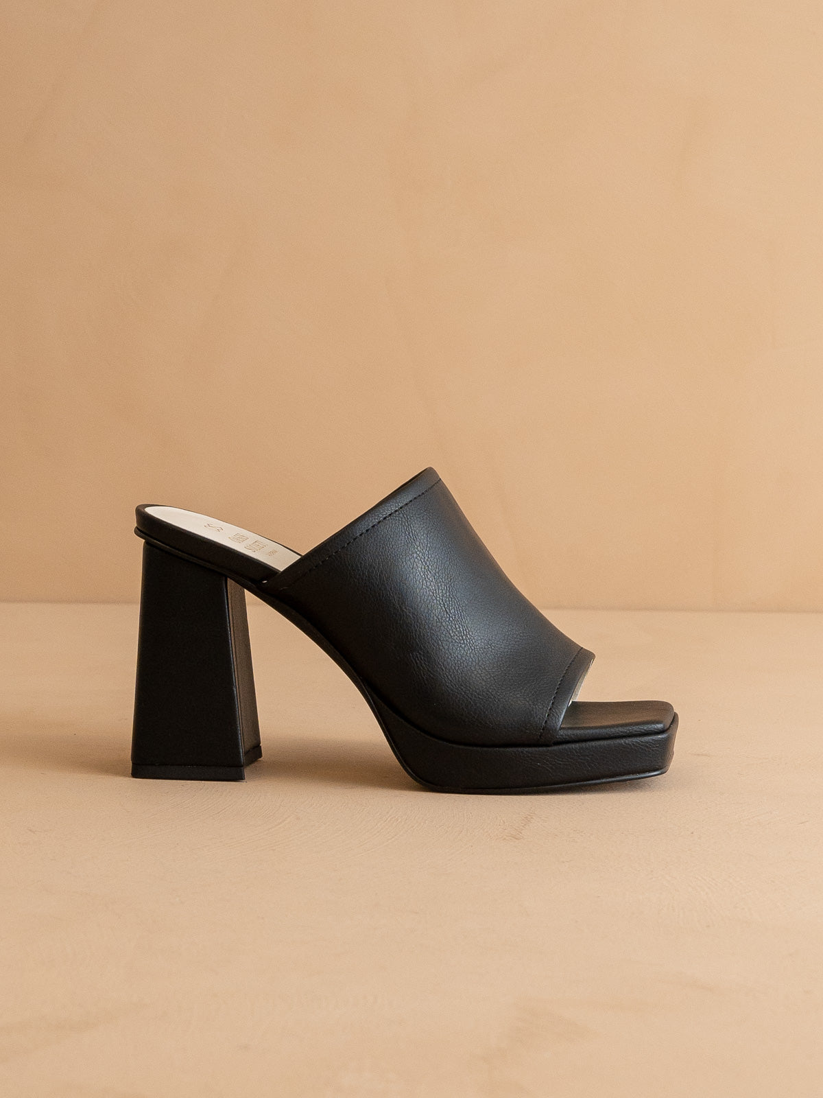 The Vivienne Black | Slip On Platform heel