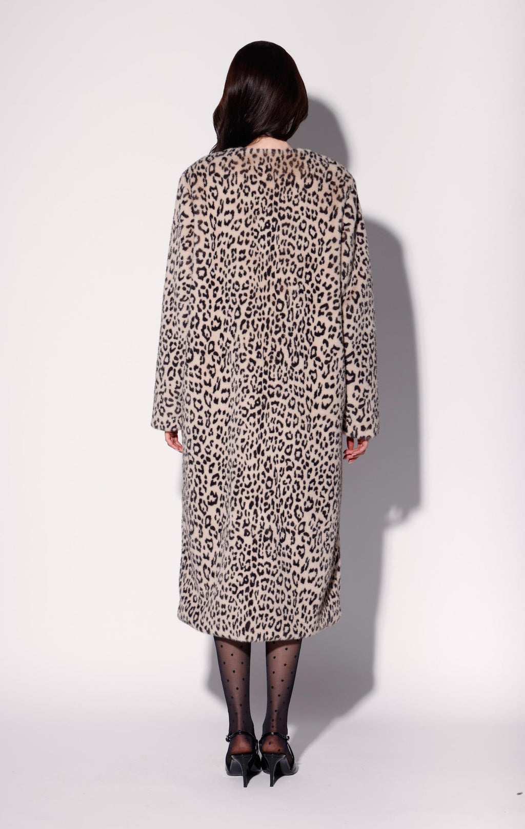 Pierre Coat, Leopard Faux Fur