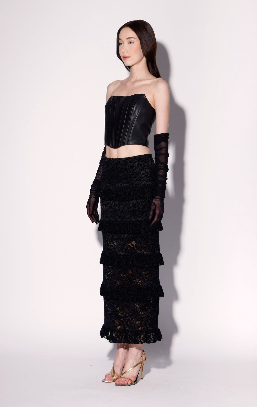 Paige Skirt, Black Lace