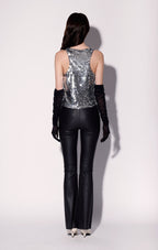 Destiny Top, Silver Sequin