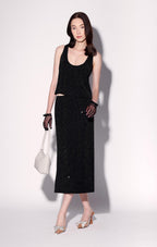 Gianna Skirt, Black and Rhinestone