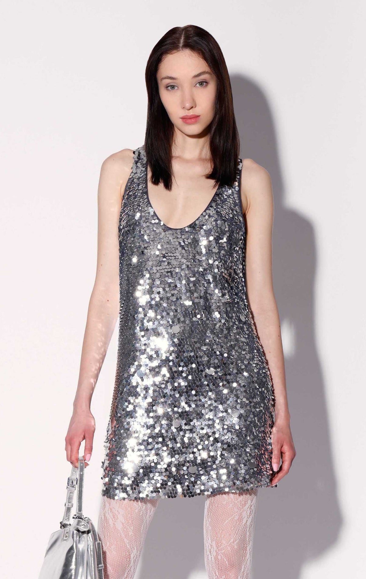 Dreamer Dress, Silver Sequin