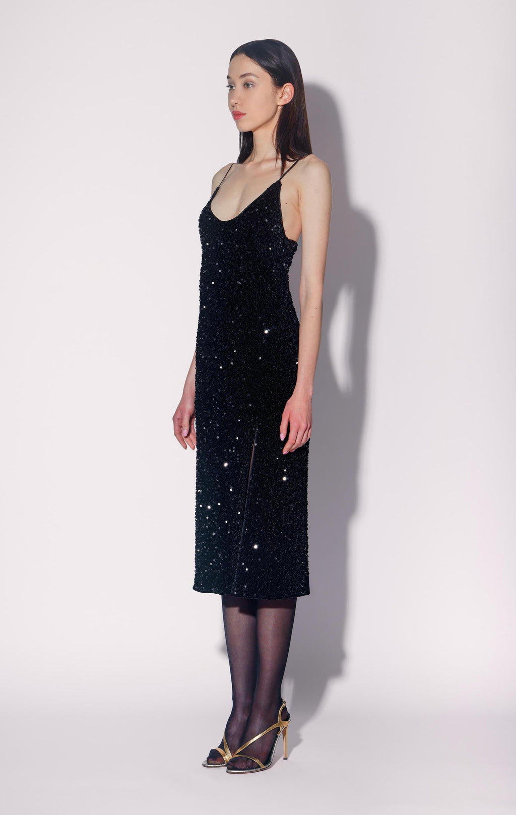 Jamie Dress, Black Sequin